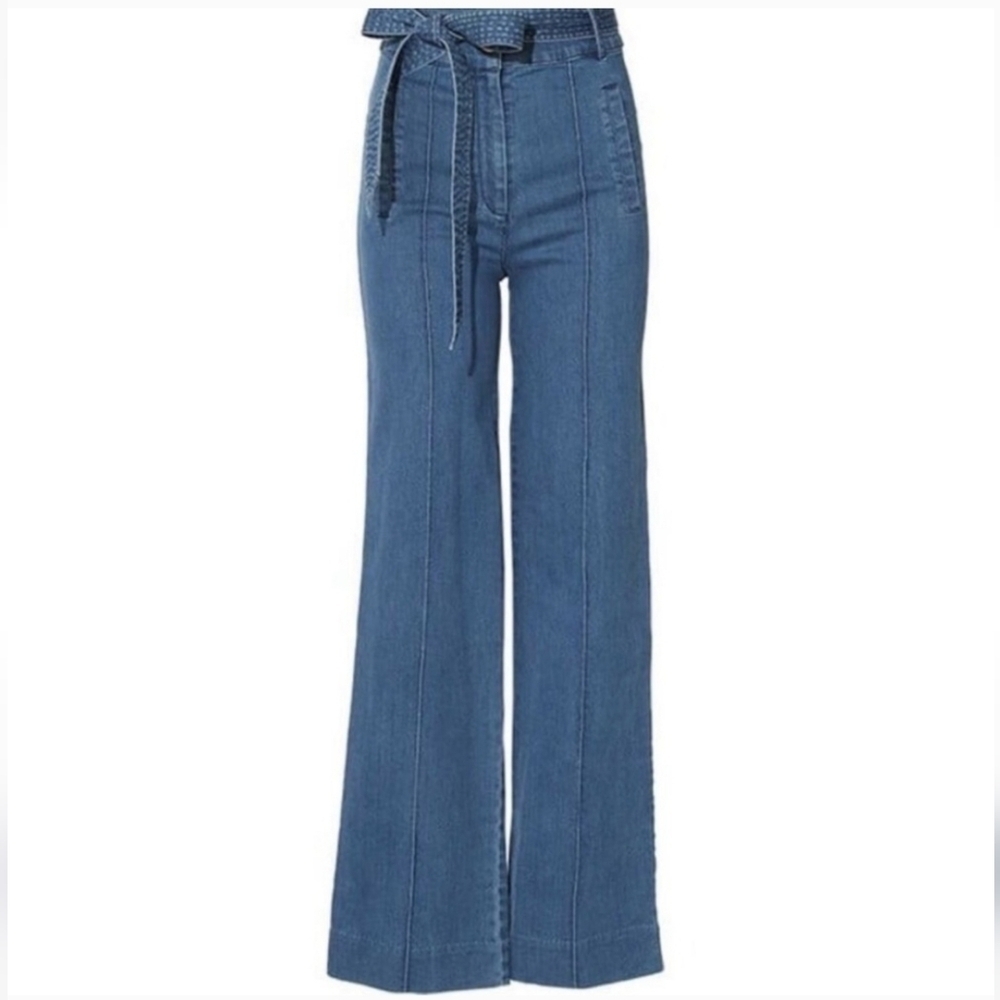 Cleobella Luca Trouser Jeans Organic Cotton Dark Wash Size M